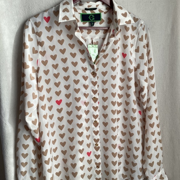 Silk Button Down Blouse size M - Picture 8 of 11